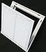 HVAC Premium 14'' X 14'' Steel Return Air Filter Grille for 1'' Filter - Removable Face/Door - HVAC Duct Cover - Flat Stamped Face - White [Outer Dimensions: 16 5/8''w X 16 5/8''h]