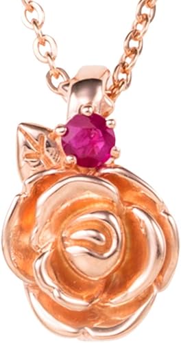 Amazon ホワイトクローバー ディズニー 美女と野獣 ベル ペンダント 薔薇 ピンクゴールド オリジナルbox Disney Series Di350l ネックレス 通販