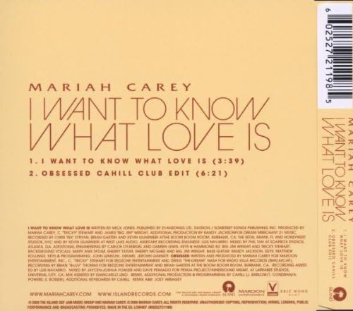 I Want To Know What Love Is Carey Mariah
