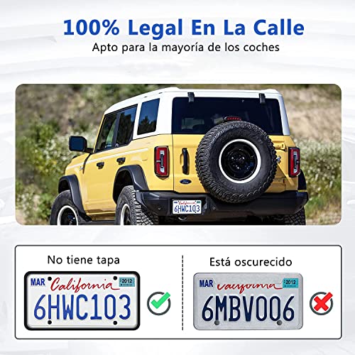 KITCHEN CHOICE Marco de Matrícula,2 Pack Porta Placas de Silicona para Auto,Antióxido,Antivibración,Resistente a la Intemperie,Universal Soportes para MatríCula con Accesorios de Montaje