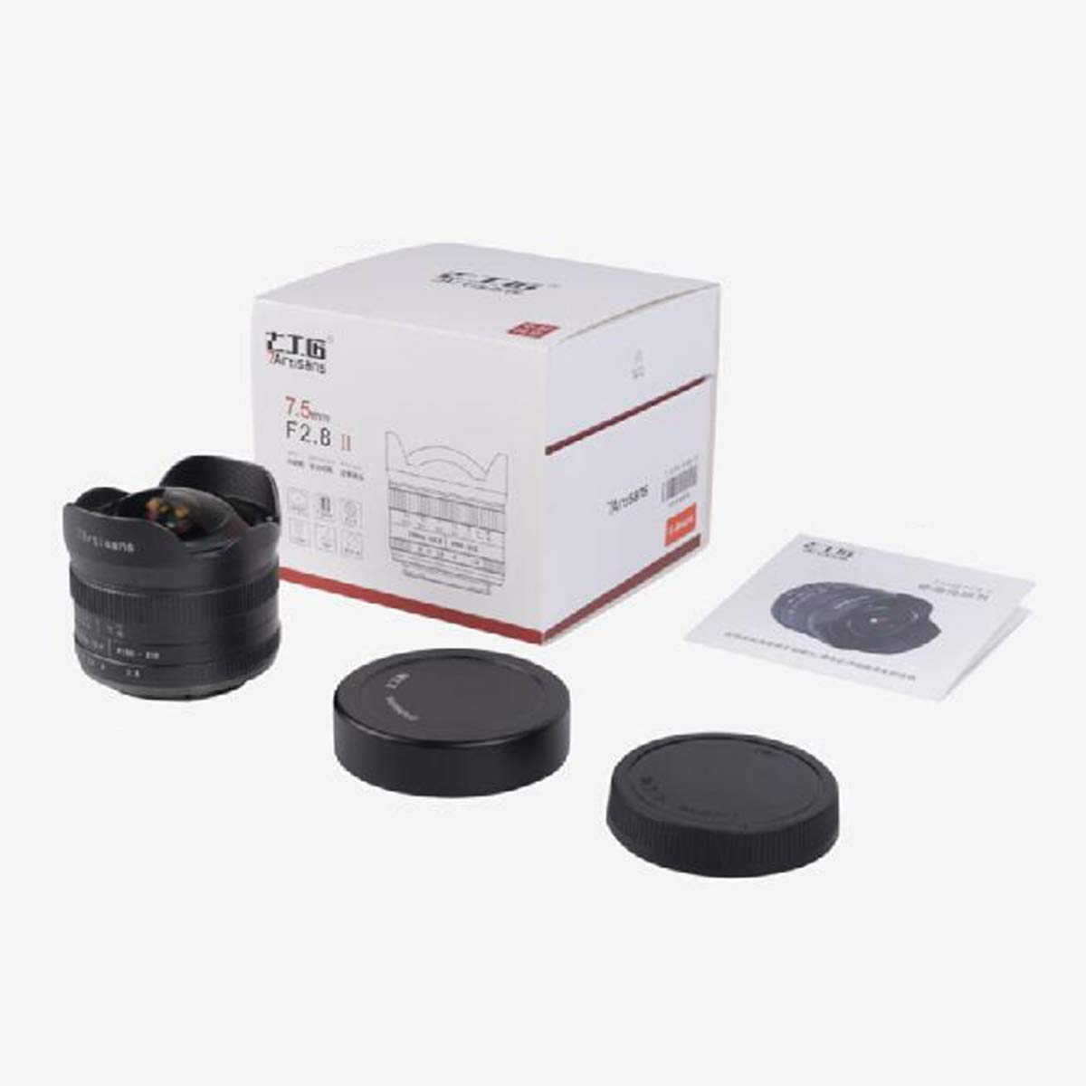 7Artisans 7,5 mm F2,8 II Sony E Mount APS-C Fisheye Prime Objektiv,Manuelles 190° Ultra Weitwinkel Festbrennweiten Objektiv für Sony A5000 A5100 A6000 A6300 A6400 A6500 NEX-5T A7III A7R III 7