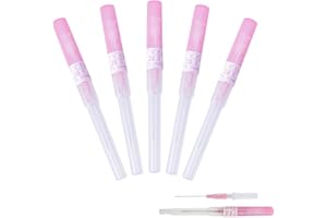 RUIFAR Catheter Needles 20Pcs 20G Nose Piercing Needle IV Catheter Tattoo Needles for Ear, Lip, Tongue, Navel, Body Tattoo Piercing Tools (20G(0.8mm))