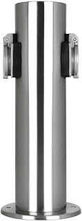 Grafner® Edelstahl Gartensteckdose Steckdosensäule Energiesäule mit 2 x Steckdosen