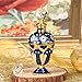 YUFENG 5ml Restoring Ancient Ways Hollow-Out Rattan Flower Perfume Bottles Empty Refillable (Blue)