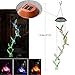 Doingart Solar Hummingbird Wind Chime, 7 Color Changing Solar Mobile Wind Chime Outdoor Waterproof Six Hummingbird Wind Chimes for Home Party Night Garden