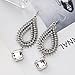 Teniu Vintage Bohemian Dangle Earrings for Women Fashion Crystal Diamond Earrings Sterling Silver