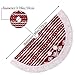 The Nova - Christmas Tree Skirt and Star - 48 inch Large - Khaki Colorful Xmas Burlap Tree Skirts with White Snowflake Printed