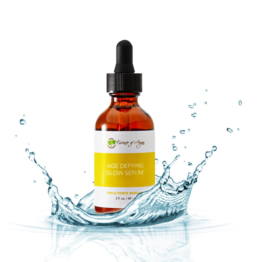 Essence of Argan Glow Serum for Face, Serum Vitamin C with Alpha Arbutin, Matrixyl & Oat Protein for a Firmer Radiant Skin, Wrinkle Filler for Deep Wrinkles Face Brightening Serum (2 fl oz/60 ml)