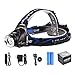 LUNSY Zoomable 3 Modes Super Bright LED Headlamp with Rechargeable Batteries