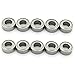 Jiuwu 10 pcs Skateboard Bearings 4x8x3 mm Deep Groove Ball Bearing Ball Bearing MR84ZZ L-840ZZ Roller Bearings