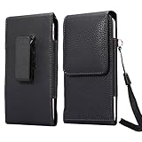 Premium PU Leather Vertical Case Executive Holster Belt Clip Pouch for LG G5 / LG Stylo 2 V / Stylus 2 / LG V20 / V10 / LG K7 K10 / LG U / LG X Power / LG X5 / LG X Max / Match (Black)