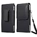 Premium PU Leather Vertical Case Executive Holster Belt Clip Pouch for LG G5 / LG Stylo 2 V / Stylus 2 / LG V20 / V10 / LG K7 K10 / LG U / LG X Power / LG X5 / LG X Max / Match (Black)