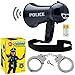 Born Toys Police Megaphone and Handcuffs for Policeman Costume or FBI,SWAT,and Detective Role Play (Batteries Included)