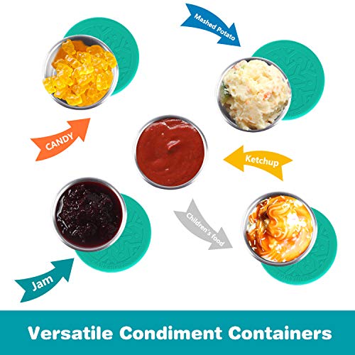 Small Containers With Lids, Salad Dressing Container To Go, 4x1.6oz