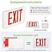 hykolity LED EXIT Sign with Double Face and Battery Backup, Red Letter LED Emergency Exit Lights, 120-227V, for Home & Business- 2pack