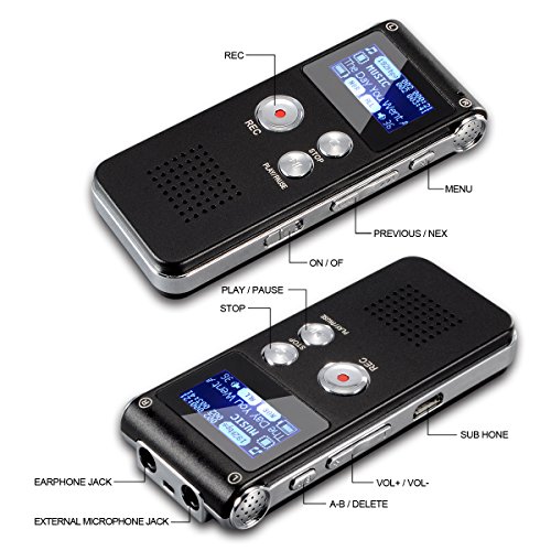VicTal-Digital-Voice-Recorder-650HR-Rechargeable-Multifunctional-Audio-Dictaphone-MP3-Player-with-Mini-USB-Port-Built-in-Speaker-and-Dual-Microphone