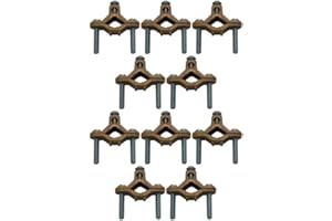 COREX 1/2" to 1" Bronze Water Pipe Ground Clamp - High Conductivity Grounding Clamp Conduit Fitting - 10 Pack