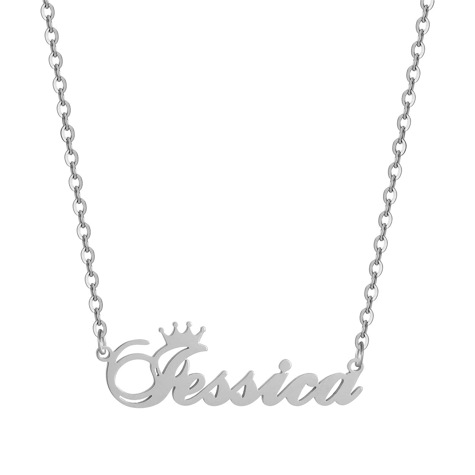 Custom Silver Name Necklace Personalized for