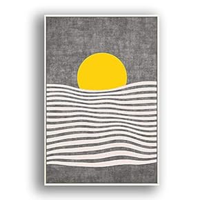 Framed Canvas Wall Art Abstract for Living Room, Bedroom Color Block Canvas Prints for Modern Home Decoration Ready to Hang - 16"x24" inches