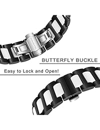 Gear S3 correas, trumirr macizo, reloj correa correa de acero inoxidable hebilla de mariposa de metal de liberación rápida para Samsung Gear S2 Classic Frontier, Gear 2 R380 R381 R382, Moto 360 2 Smartwatch de 46 mm.