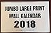Jumbo Large Print 2018 Wall Calendar 13-Months, 17