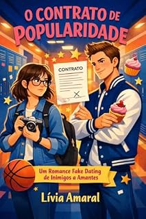 Livro O Contrato de Popularidade: Um Romance Fake Dating de Inimigos a Amantes.