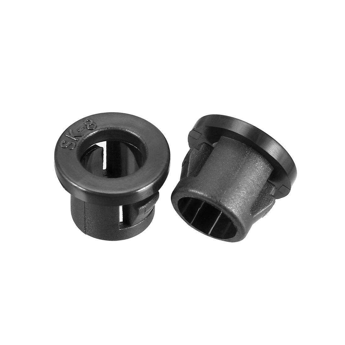 sourcingmap 50pcs 8mm Mounted Dia Cable Hose Snap Bushing Grommet Protector Black