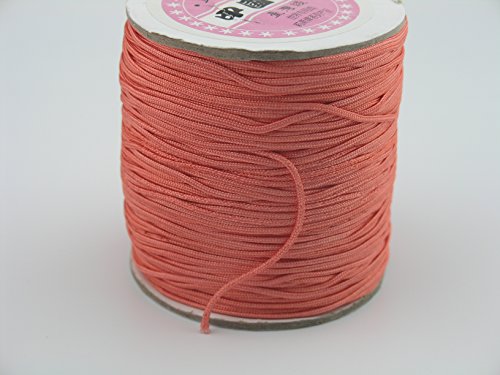 KONMAY 1 Roll 175yd Braided 1.5mm Nylon Shamballa Macram/beading Cord Lift Shade Cord (Peach 184)