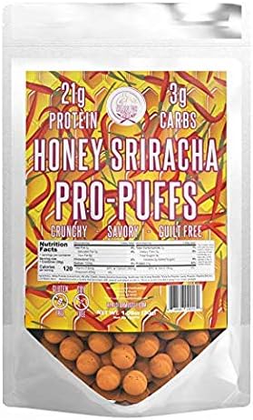 FitJoy Puff Protein Honey Sriracha, 1.05 oz. (Pack of 6)