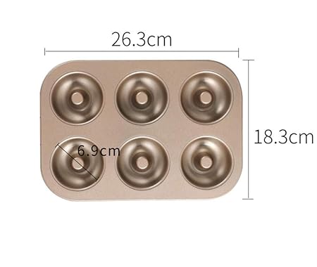 Pan Molde Bizcocho Redondo Bandeja Dorada Donut Molde Horno ...