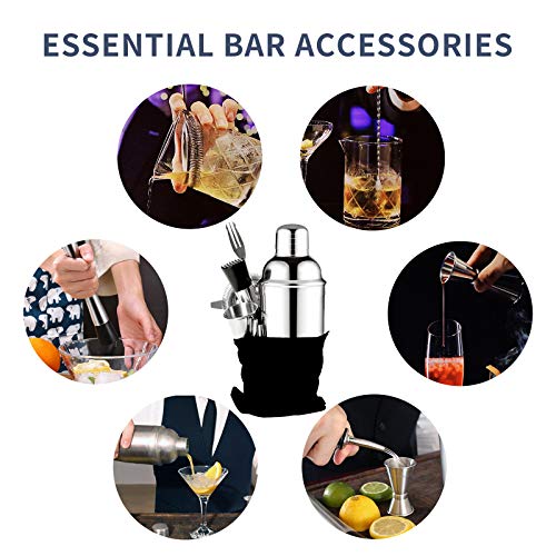 Cocktail-Shaker Set Barkeeper-Set 750 ml Edelstahl Martinischaker, 8-teiliges Barzubehör-Set Schusstischer/Hawthorne… – Bild 5