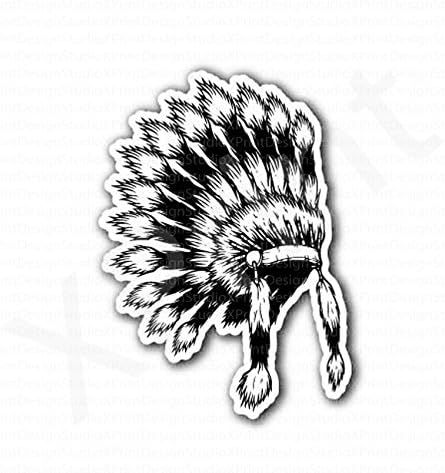 Indian Chief Headdress Sticker