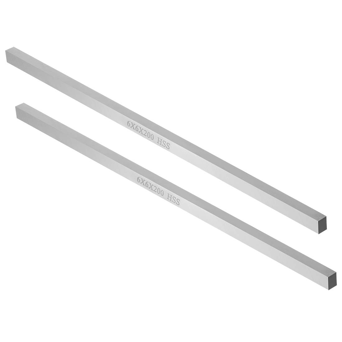 uxcell HSS Tool Bit Square Lathe Turning Grinder Cutter Mill Blank 6mmx6mmx200mm 2Pcs