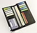 PULABO Mens Long Style Leather Wallet Card Case Cash Receipt Holder Organizer