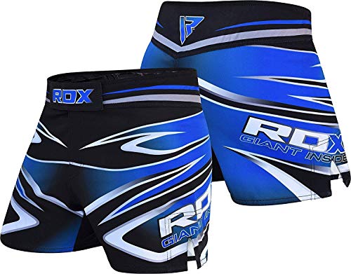 MRX MMA BJJ Training Shorts - 4-Way Stretch, Hook & Loop Closure For Grappling, Muay Thai, Wrestling