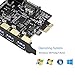 SupaHub PCI-E to Type C (1), Type A (4) USB 3.0 5-Port PCI Express Expansion Card, Capable of Expanding + 2 USB 3.0 Ports with Internal 20-Pin Connector, Includes Drivers & Power Cables