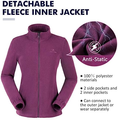 Black waterproof ski jacket with multiple pockets, including internal compartments, priced at $87.99.