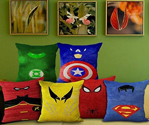 Super Heroes Thicker Cotton & Linen Pillowcase Decorative Throw Pillow Cover (captain america)