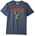 Marvel Men's Wolverine Classic Character Logo T-Shirt, Navy Heather, Medium