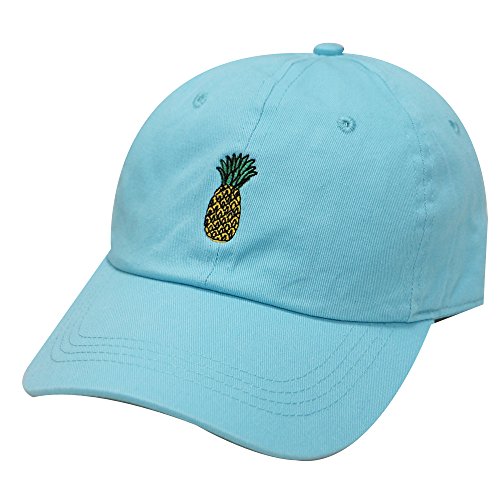 City Hunter C104 Pineapple Cotton Baseball Cap Multi Colors (Aqua)