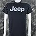 Jeep Distressed Logo on a Black T Shirt, Black, X-Large
