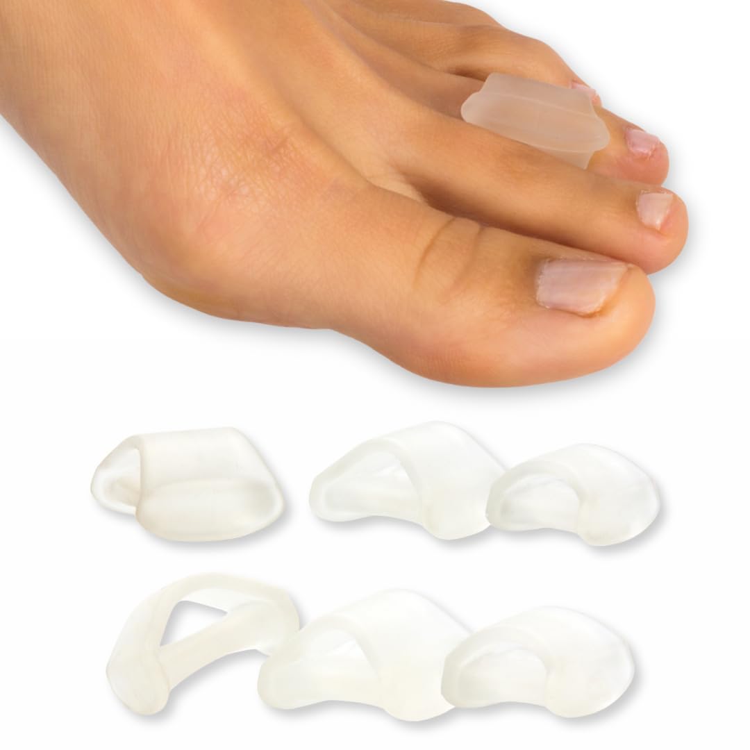 NatraCure Advanced Gel Toe Separator (w/Toe Loop) - 6 PACK - Toe Spacer - Size: Medium (1105-M RET6PK)