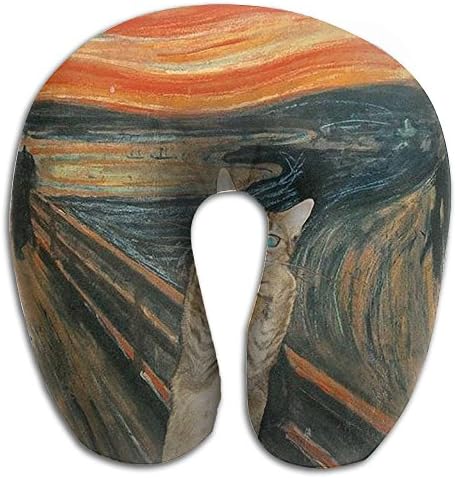Funny To Shout Cat Duplex Print Neck Pillow Travel Pillow