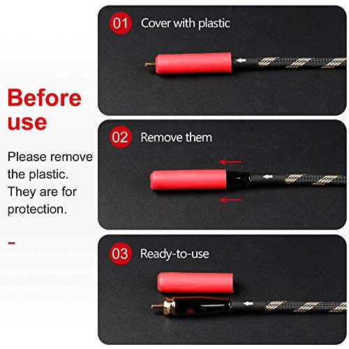 SKW Subwoofer Cable RAC to RCA Multiple Shield with Single Crystal