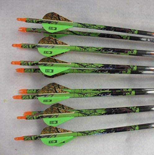 Beman ICS Bowhunter 340 Carbon Arrows w/Blazer Vanes Mossy Oak Wraps 1 Dz.