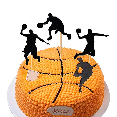 24 PCS JeVenis NBA Star Cupcake Topper Basketball Cake Toppers