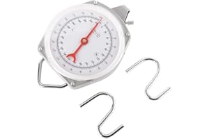 Big Game Scale Large Capacity Bow Scale with Hook Hanging Spring Dial Weight Scale with 2 S-Hooks Hanging Scales for Kitchen 