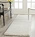 SAFAVIEH Milan Shag Collection Accent Rug - 2' x 4', Ivory, Solid Design, Non-Shedding & Easy Care, 2-inch Thick Ideal for High Traffic Areas in Entryway, Living Room, Bedroom (SG180-1212)
