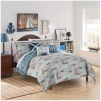 Amazon.com: Waverly Kids 16446BEDDFULAQU Ride The Waves 90