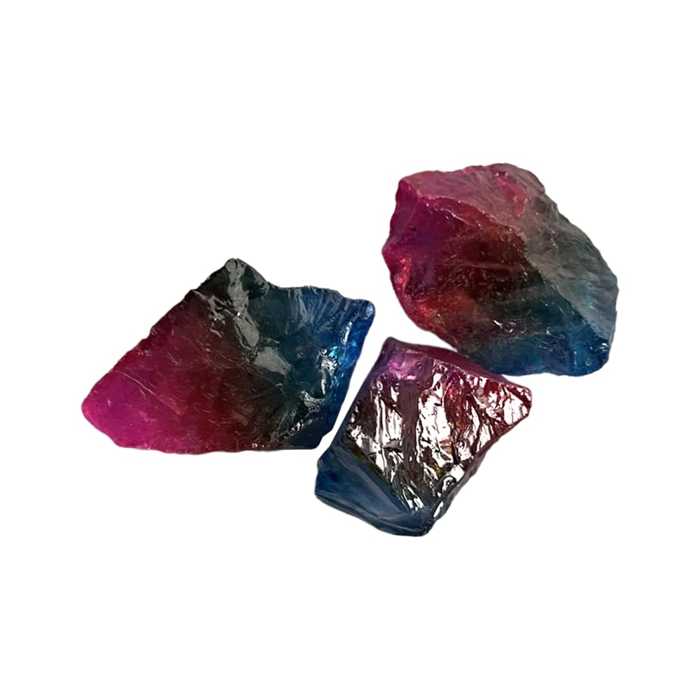 VIE Raw Rough Cut Crystals, 2-4cm, Pack of 6, Rainbow Quartz